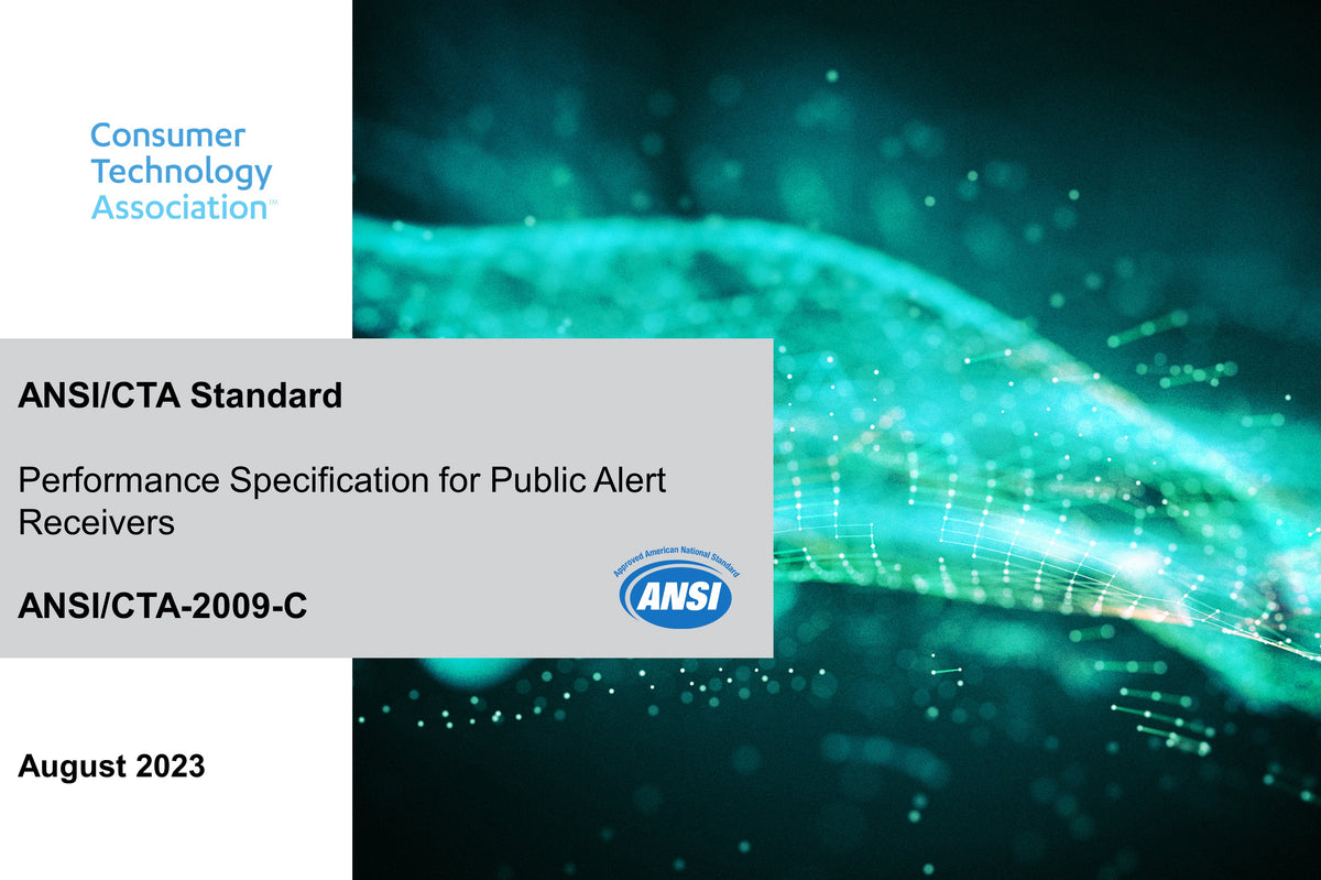 Performance Specification for Public Alert Receivers (ANSI/CTA2009C
