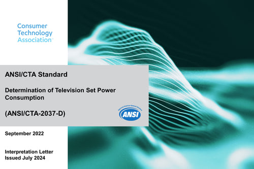 Determination of Television Set Power Consumption (ANSI/CTA-2037-D)