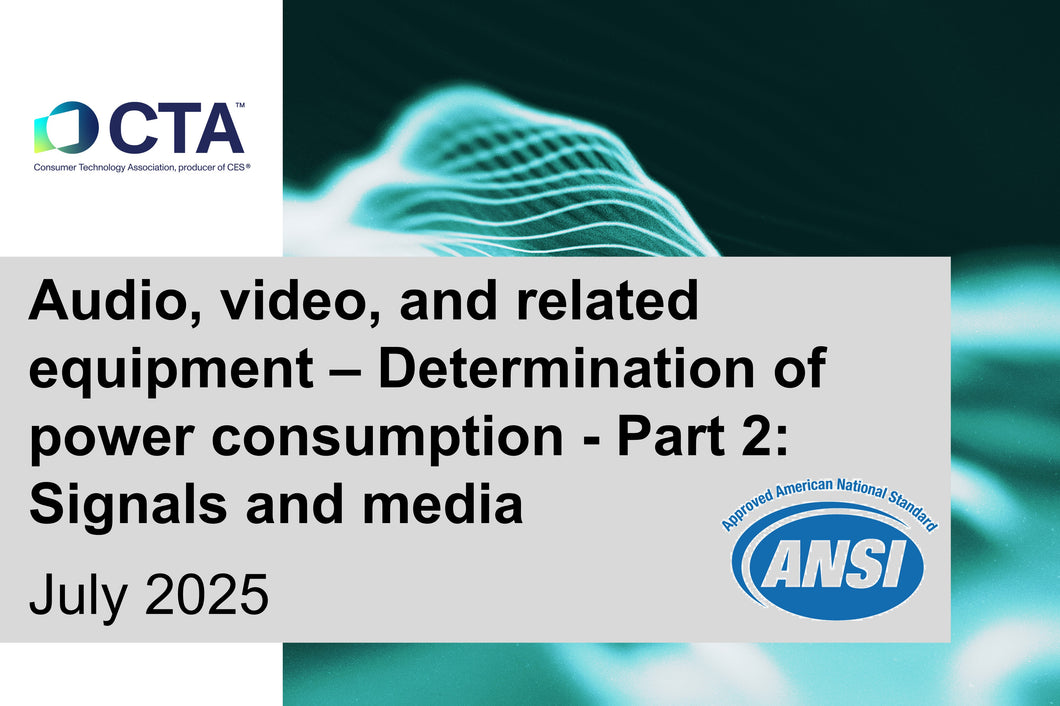Audio, video, and related equipment – Power Consumption: Signals and media