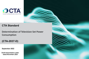 Determination of Television Set Power Consumption (CTA-2037-D)