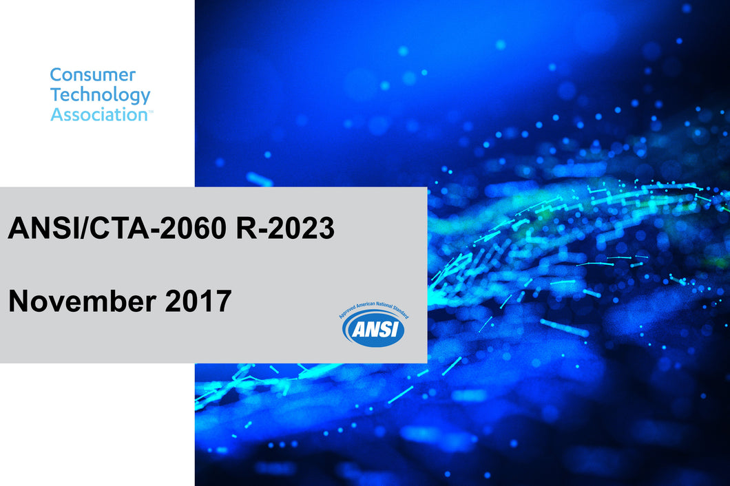 Interoperability Standards Series for Consumer EEG Data - File Storage (ANSI/CTA-2060 R-2023)