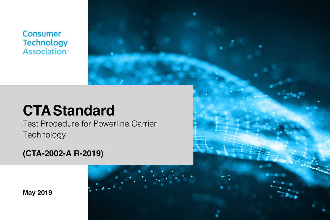 Test Procedure for Powerline Carrier Technology (CTA-2002-A R-2019)