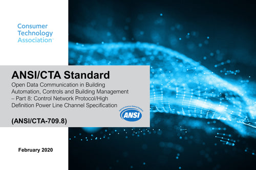 Open Data Communication in Building Automation, Controls and Building Management – Part 8: Control Network Protocol/High Definition Power Line Channel Specification (ANSI/CTA-709.8)